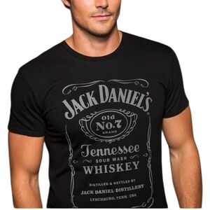 Jack Daniel's Old No. 7 Label Men's Black T-Shirt Size XL